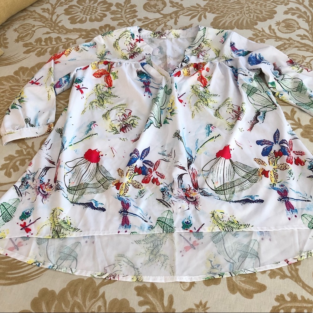 3/4 Sleeve Spring Blouse
